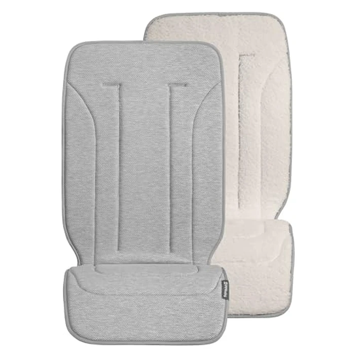 UPPAbaby Reversible Seat Liner/Water-Resistant and Comfortable/Easy Stroller Attachment/Phoebe (Breathable Light Grey/Cozy Fleece) by UPPAbaby - Image 1