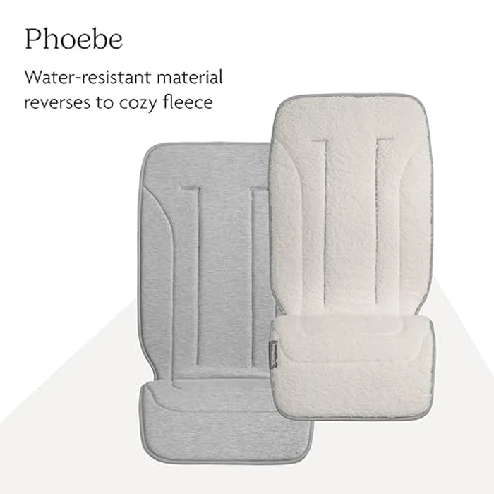 UPPAbaby Reversible Seat Liner/Water-Resistant and Comfortable/Easy Stroller Attachment/Phoebe (Breathable Light Grey/Cozy Fleece) by UPPAbaby - Image 4