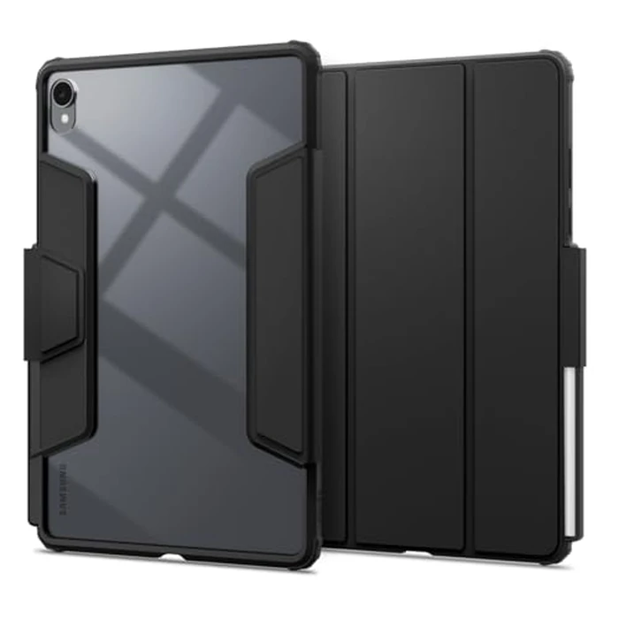 Spigen for Galaxy Tab S11 Case (2025), Air Skin Pro Detachable Magnetic Cover with Clear Transparent Back and Pencil Holder, Black by Spigen - Image 1