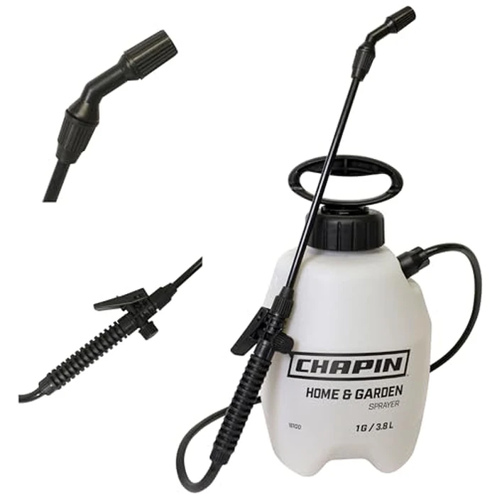 Chapin 16100 Pump Sprayer, 1G (3.8 L), Lawn & Garden, Translucent Poly Tank, Adjustable Cone Nozzle, Ergonomic Handle & in‑Tank Filter for Herbicides, Pesticides, Fertilizers & Cleaning Tasks by Chapin International - Used - Good condition
