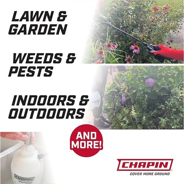 Chapin 16100 Pump Sprayer, 1G (3.8 L), Lawn & Garden, Translucent Poly Tank, Adjustable Cone Nozzle, Ergonomic Handle & in‑Tank Filter for Herbicides, Pesticides, Fertilizers & Cleaning Tasks by Chapin International - Image 5