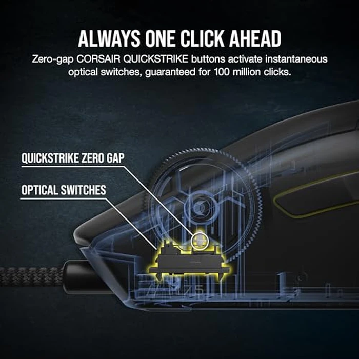 Corsair M75 Wired RGB Lightweight FPS Gaming Mouse - 26,000 DPI - Swappable Side Buttons - PC - Black by Corsair - Image 5