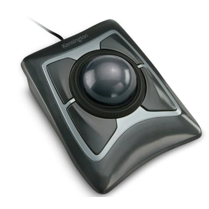 Kensington Expert Trackball Mouse (K64325), Black Silver, 5"W x 5-3/4"D x 2-1/2"H by Kensington - Used - Acceptable condition - US$43.45