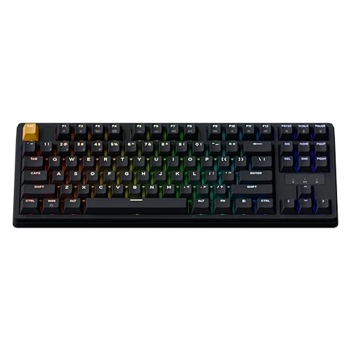 Keychron KJ4 Wireless Custom Mechanical Keyboard, 2.4 GHz Bluetooth QMK 80% Layout RGB, Hot-swappable Brown Switch Compatible with Mac Windows Linux, 3750mAh Fast Charge Battery for Gaming - Black by Keychron - Image 1