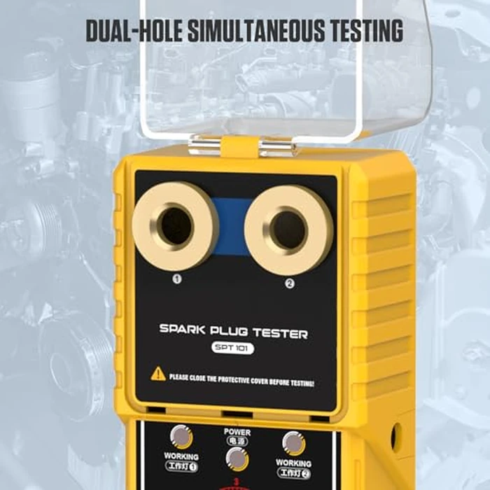 Car Spark Plug & Ignition Tools SPT101 Automotive Spark Tester Plug Double Hole Detector Ignition Spark Plug Tester Analyzer 110V/220V by QPKING - Image 3