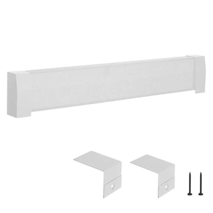 VEVOR Baseboard Heater Covers, Premium Series 4 ft Standard Electric Heating Unit Front Cover for Home Improvement, Heavy-duty Steel, Easy Installation for Bedroom Replacing Old Cover, White by VEVOR - Used - Like New condition - US$28.67