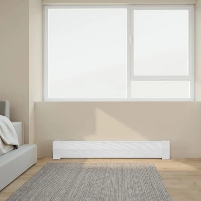 VEVOR Baseboard Heater Covers, Premium Series 4 ft Standard Electric Heating Unit Front Cover for Home Improvement, Heavy-duty Steel, Easy Installation for Bedroom Replacing Old Cover, White by VEVOR - Image 2