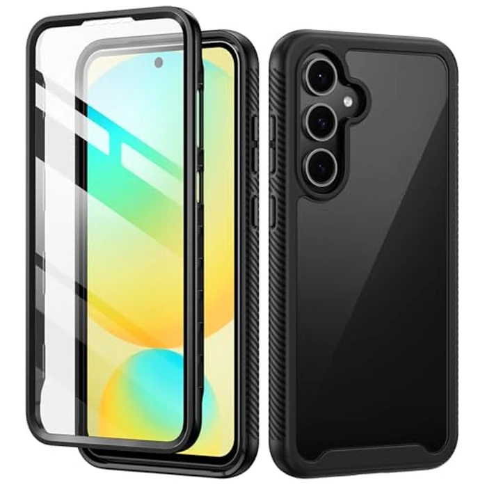 seacosmo Samsung S24 FE Case, [ Built-in Screen Protector ] Full-Body Galaxy S24 FE Phone Case Rugged Drop Shockproof Protective Cover for Samsung Galaxy S24 FE 5G, Black by seacosmo - Used - Acceptable condition - CA$6.49