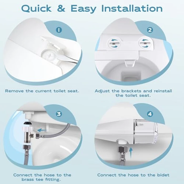 Shineforu Ultra-Slim Bidet Dual Mode Bidet Attachment for Toilet, Bidet Toilet Seat Attachment with Pressure Controls(Feminine/Posterior Wash),Easy to install Design Non-Electric Bidet by Shineforu - Image 5