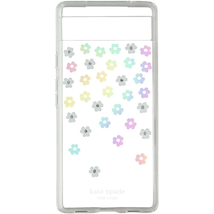 Kate Spade New York Protective Hardshell Phone Case for Google Pixel 6a - Iridescent Scattered Flowers by Kate Spade - Refurbished - Brand New condition - US$13.43