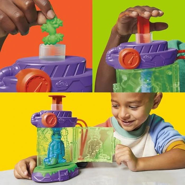 Play-Doh Teenage Mutant Ninja Turtles Mutation Station Playset, Bendy 4 Inch Donnie Action Figure, Kids Arts & Crafts, TMNT Toys for Boys & Girls 4+ by Play-Doh - Image 4