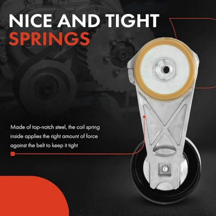 A-Premium Belt Tensioner Assembly with Pulley Compatible with Ford F-250 F-350 F-450 F-550 Super Duty 2003-2007 E-350 E-450 Super Duty 2004-2010 V8 6.0L, Replace# 3C2Z6B209BA by A-premium - Image 5