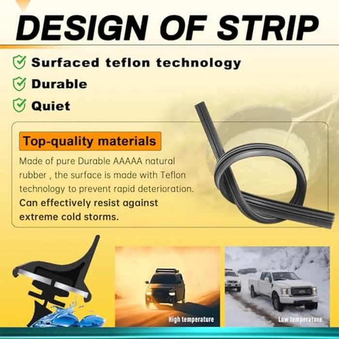 AUTOBOO 19" and 19" Windshield Wipers Blades (Pack Of 2),OEM Quality Premium All-Seasons Wiper blades,Stable and Quiet Armor wiper blades by AUTOBOO - Image 7