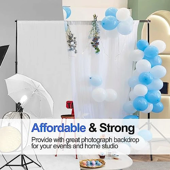 EMART Backdrop Stand Kit, 10x7ft (WxH) Adjustable Photo Backdrop Stands Kit for Parties with Carrying Bag, Photography Background Support Frame for Video Studio Photoshoot Banner Holder by EMART - Image 7