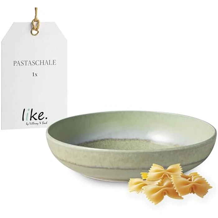 like. by Villeroy & Boch Perlemor Alga pasta bowl, 22 cm Ø, green by like. by Villeroy & Boch - Image 1