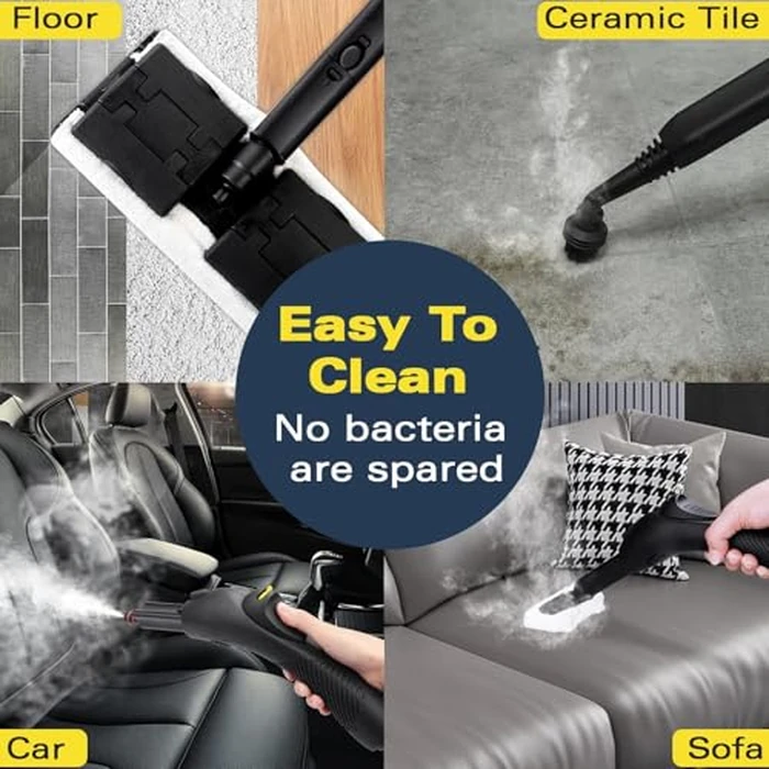 Waitbird Steam Cleaner, Multipurpose Powerful Steamer with 21 Accessories, 248 degreesF High-Temperature Steam for Floors, Grout, Tiles, Carpet, Cars - Portable 1.08L Tank, Child Lock, Chemical-Free Cleaning by Waitbird - Image 5