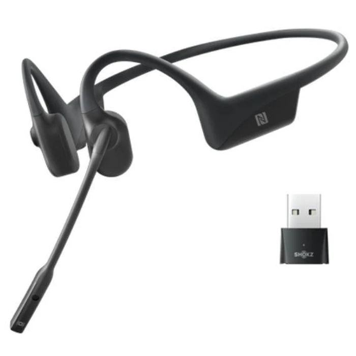 Shokz OpenComm UC Bone Conduction Stereo Bluetooth Headset with Microphone - Black by Shokz - Refurbished - Excellent condition - US$212.49