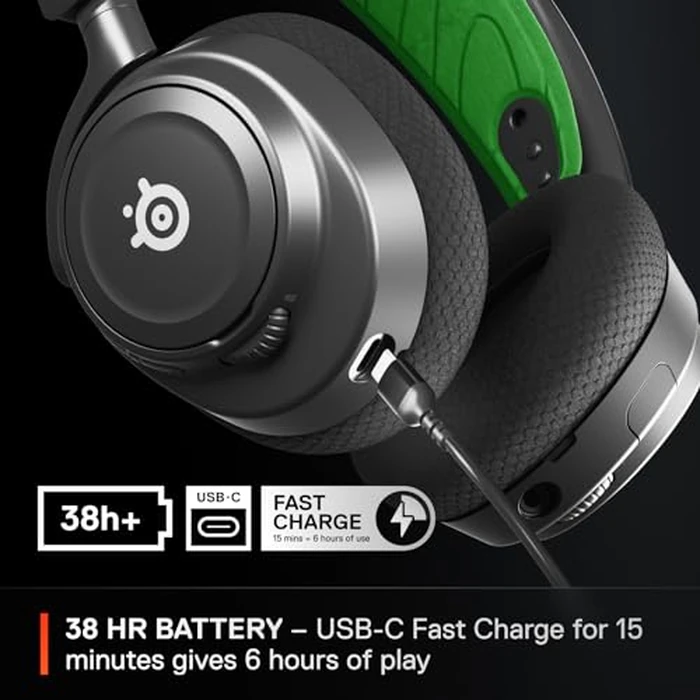 SteelSeries Arctis Nova 7X Wireless Multi-Platform Gaming Headset - Neodymium Magnetic Drivers - 2.4GHz + Bluetooth - 38Hr USB-C Battery - AI Mic - Xbox Series X|S, PC, PS5, Switch, VR, Mobile - Black by SteelSeries - Image 4