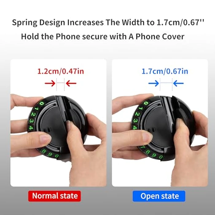 Universal Anti-Slip Car Dashboard Mat with 360 degrees Rotating Phone Holder - Multi-Functional Organizer Pad for Phones, Sunglasses, Keys, and Daily Essentials (Gray Black) by Jiechen - Image 4