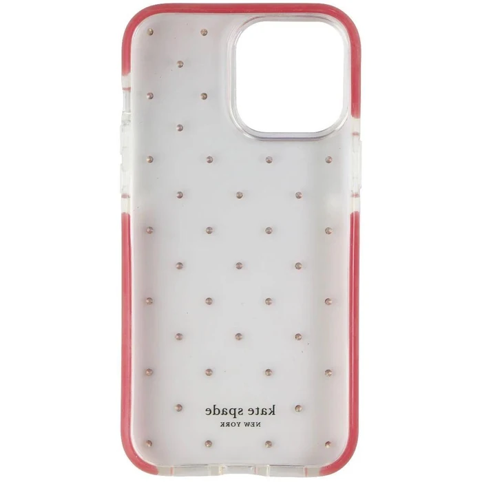 Kate Spade Defensive Phone Case for iPhone 13 Pro Max - Pin Dot Ombre Pink/Clear by Kate Spade - Image 3