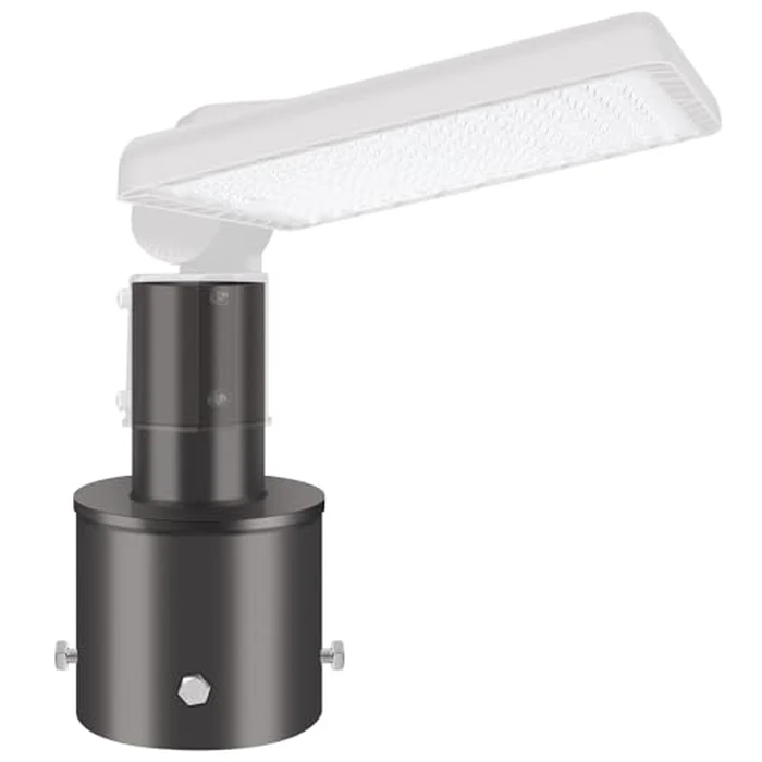 LEDMO 4" Round Poles Tenon Adaptor, Heavy Duty Slip Fitter Lighting with 2 3/8" O.D., Pole Top Vertical Mounting Tenon Adapter for Shoebox Street Poles Light by ledmo - Used - Very Good condition - US$36.85