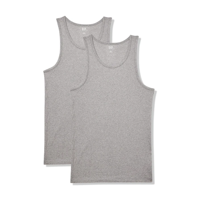 GAP Mens 2-Pack Ribbed Tank Grey Heather M by GAP - Used - Like New condition - US$20.00