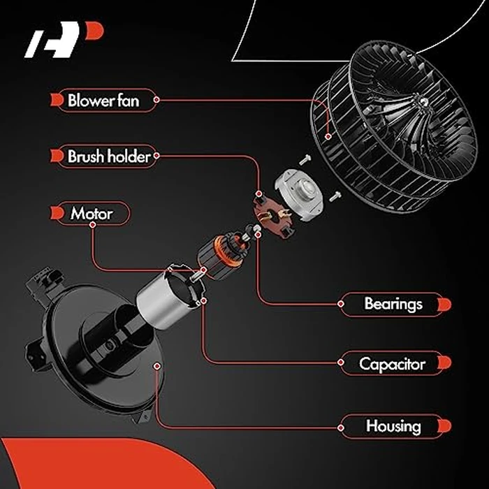 A-Premium Rear HVAC Heater Blower Motor Compatible with Ford E-350 Super Duty, E-150, E-250, E-150 Econoline, E-250 Econoline, E-350 Econoline Club Wagon, E-350 Econoline, E-150 Econoline Club Wagon by A-premium - Image 4
