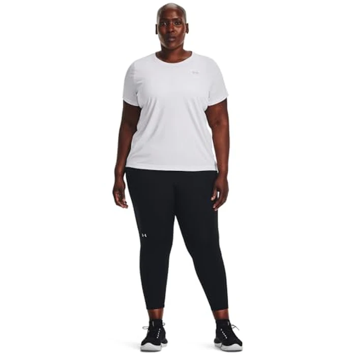 Under Armour Women's Movement Ankle Leggings, (001) Black / / Silver, 1X by Under Armour - Image 2