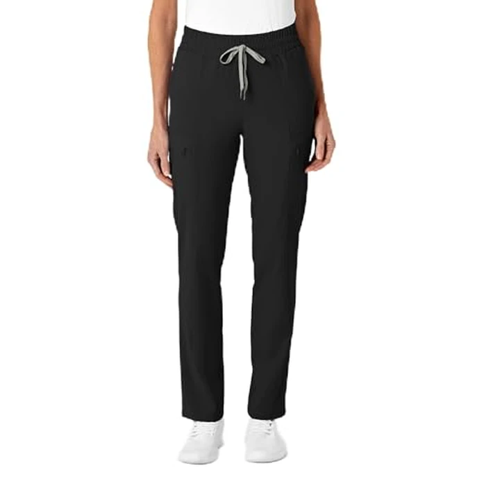 Women's High Waist Slim Leg Scrub Pant, Black, 2X P by WINK - Used - Like New condition