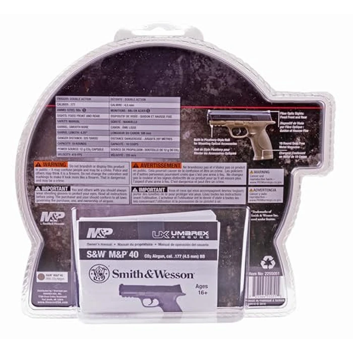 Umarex Smith & Wesson M&P 40 .177 Caliber BB Gun Air Pistol, Dark Earth Brown, Standard Action by Umarex - Image 7