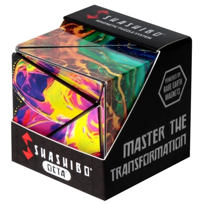 Shashibo Octa Shape Shifting Box - STEM Fidget Toy with Ultra Strong Magnets, Perfect Sensory Gift for Kids, Teens, and Adults - Pairs w/All Shashibo Cubes (Infinity) by Shashibo - Used - Like New condition - US$16.14