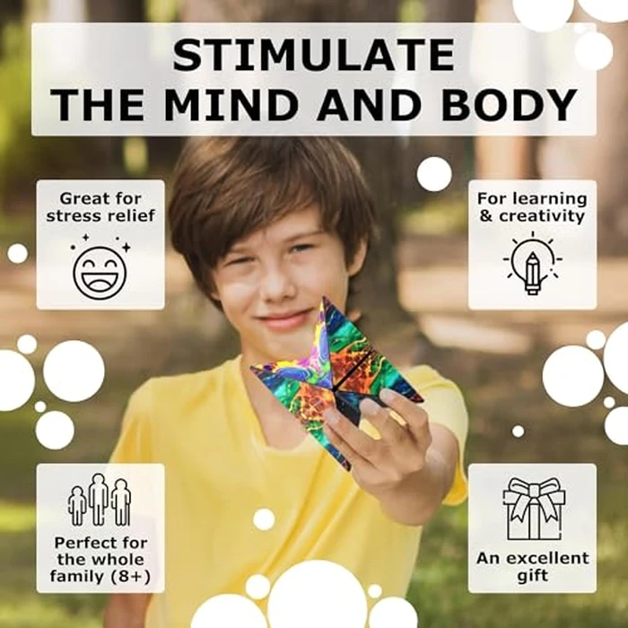 Shashibo Octa Shape Shifting Box - STEM Fidget Toy with Ultra Strong Magnets, Perfect Sensory Gift for Kids, Teens, and Adults - Pairs w/All Shashibo Cubes (Infinity) by Shashibo - Image 3