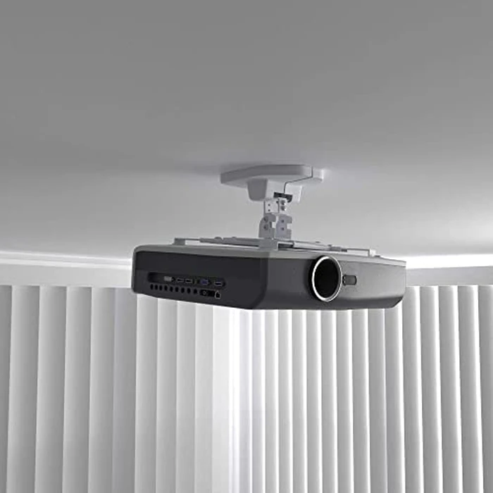Amazon Basics Tilting Projector Bracket Mount for Ceiling and Wall, 15 kg / 33lbs Capacity, White by Amazon Basics - Image 2