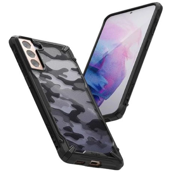 Ringke Fusion X Phone Case for Samsung Galaxy S21+ - Camo Black by Ringke - Image 2