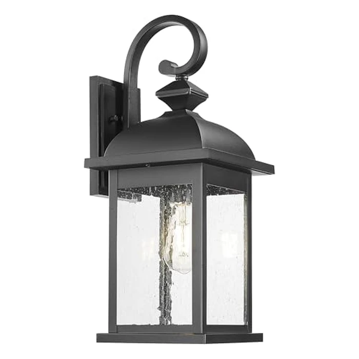 FEMILA Outdoor Wall Sconce, 21" Large Outdoor Wall Lantern Porch Lights for Entryway, Patio, Garage, Doorway, Anti-Rust Waterproof, Matte Black, 4FD54B2 BK by FEMILA - Used - Very Good condition - CA$114.65