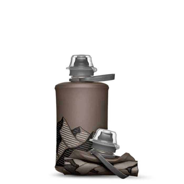 HydraPak Stow - Collapsible Backpacking Water Bottle (350ml) - BPA Free, Ultra Light, Spill-Proof Twist Cap - Mammoth Grey by HydraPak - Image 1