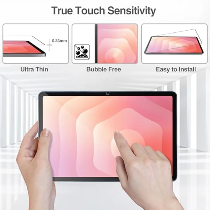ProCase 2 Pack Screen Protector for Galaxy Tab S11 2025 11 inch X730 X730N X736 + 1 Pack Camera Lens Protector, Clear Tempered Glass Film Compatible with S Pen -Gray by ProCase - Image 5