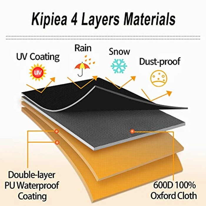Kipiea 600D Patio Furniture Covers Waterproof Winter, Outdoor Furniture Set Covers for Table Chairs, Heavy-Duty Outdoor Sofa Covers with Anti UV and No Tears, No Fading (58" L x 34" W x 28" H） by Kipiea - Image 7