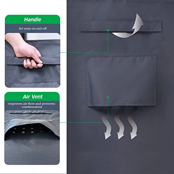 F&J Outdoors Heavy Duty Waterproof UV Resistant I Shape 3Seater Patio Sofa Cover, Grey, 82" W x 39" D x 36" H by F&J Outdoors - Image 7