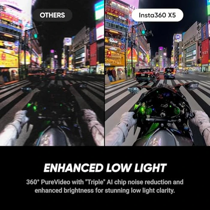 Insta360 X5 Waterproof 8K 360 degrees Action Camera, Leading in Low Light, Invisible Selfie Stick Effect, Robust and Replaceable Lens, 3 Hour Battery, Built-in Wind Protection by Insta360 - Image 3