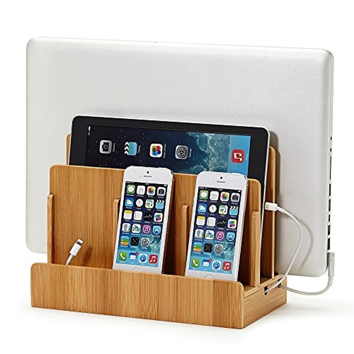 Great Useful Stuff G.U.S. Multi-Device Charging Station Dock & Organizer - Multiple Finishes Available. for Laptops, Tablets, and Phones - Strong Build, Eco-Friendly Bamboo by G.U.S GREAT USEFUL STUFF - Used - Very Good condition - US$39.99