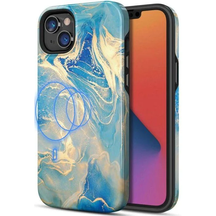 MyBatPro Fuse Series with Magsafe Phone Case for iPhone 14 - Ocean Marble by MyBatPro - Refurbished - Brand New condition - US$13.43