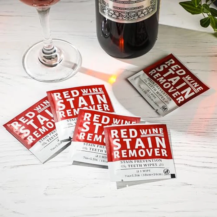 Loopeer 200 Pack Red Wine Stain Remover Wipes for Teeth and Lips Wine Prevention Teeth Wipes by Loopeer - Image 5