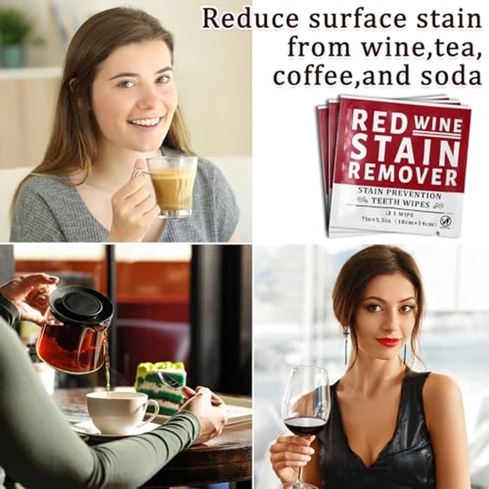 Loopeer 200 Pack Red Wine Stain Remover Wipes for Teeth and Lips Wine Prevention Teeth Wipes by Loopeer - Image 7