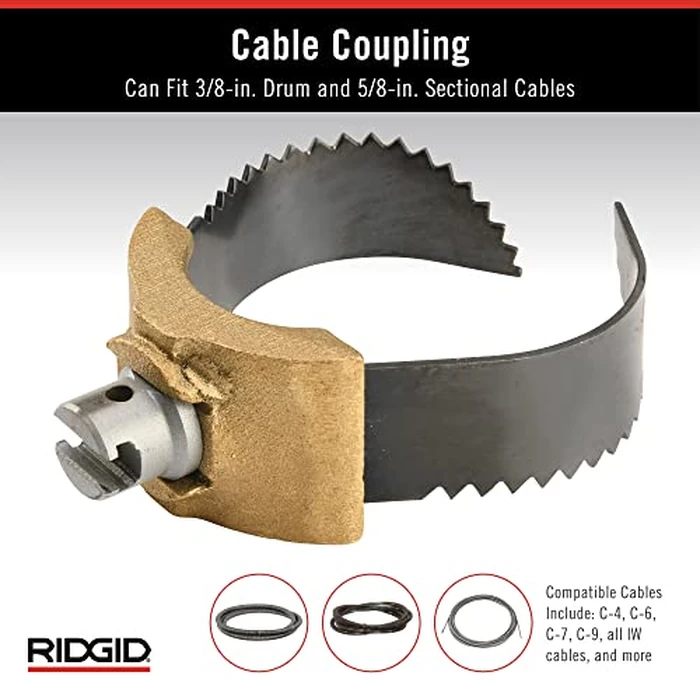 RIDGID 52822 Model T-232 H-D 3" "C" Cutter Cable Coupling Drain Cleaning Tool by RIDGID - Image 5