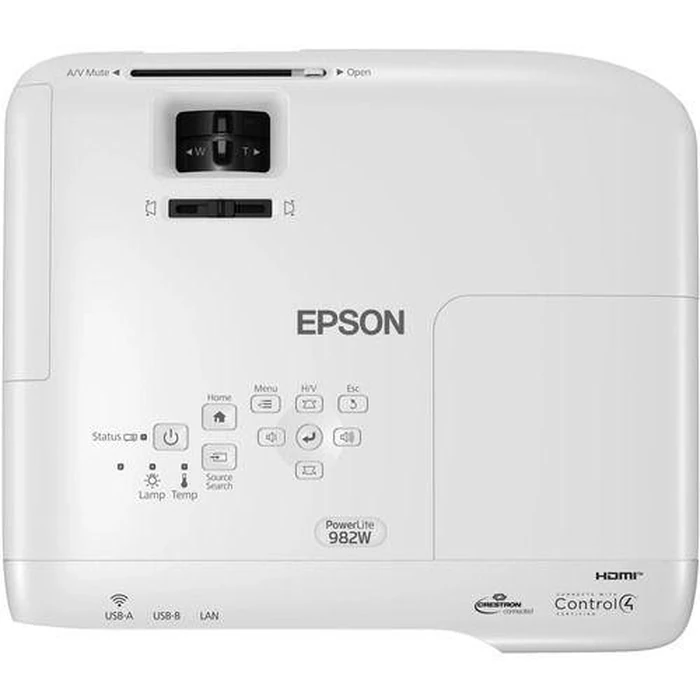 Epson PowerLite 982W 4200-Lumen WXGA 3LCD Projector - White by Epson - Image 4