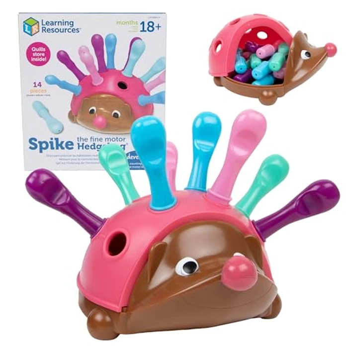Learning Resources Spike The Fine Motor Hedgehog Pink - Toddler Montessori Toys, Stacking Shape, Gifts For Boys and Girls, Pattern Sensory Bin, Sorting Activities, Educational Games, Kindergarten by Learning Resources - Used - Very Good condition - US$13.14