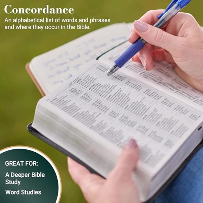 KJV Holy Bible, Compact Large Print Faux Leather Red Letter Edition Ribbon Marker, King James Version, Ballet Pink (KJV Compact LP Editions) by Christian Art Gifts - Image 5