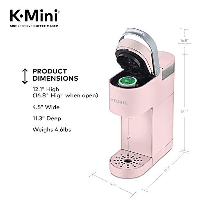 Keurig K-Mini Coffee Maker, Single Serve K-Cup Pod Coffee Brewer, 6 to 12 oz. Brew Sizes, Dusty Rose by Keurig - Image 8