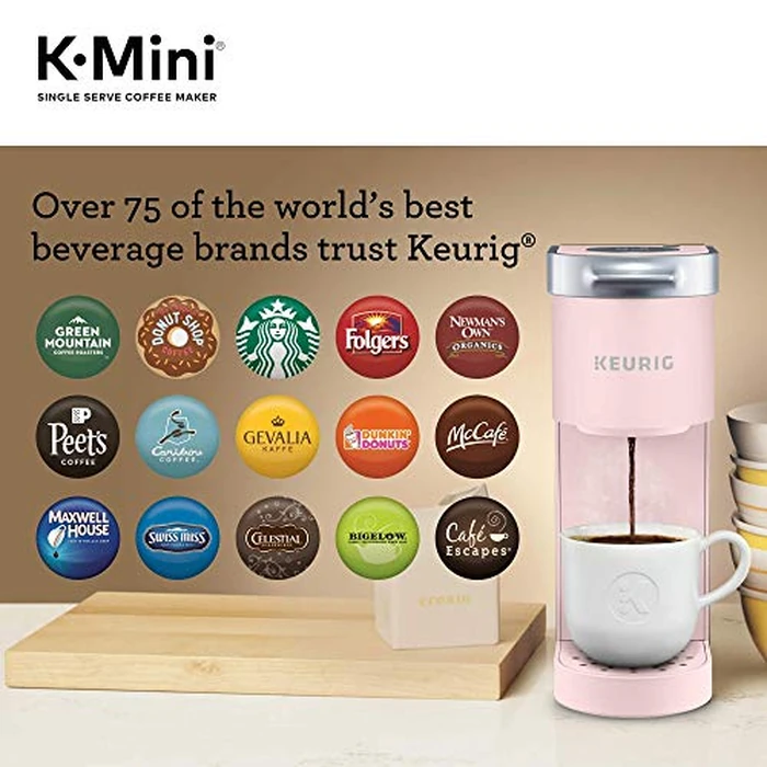 Keurig K-Mini Coffee Maker, Single Serve K-Cup Pod Coffee Brewer, 6 to 12 oz. Brew Sizes, Dusty Rose by Keurig - Image 9